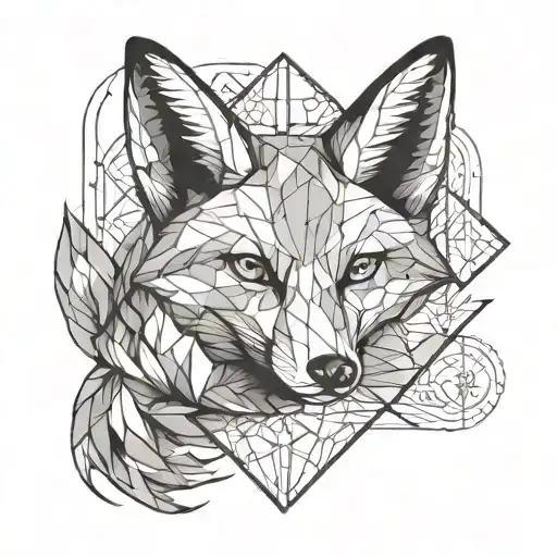 Little Fox With Two Tails Sitting