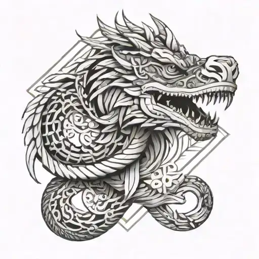 Quetzalcoatl Snake God Semi Realism