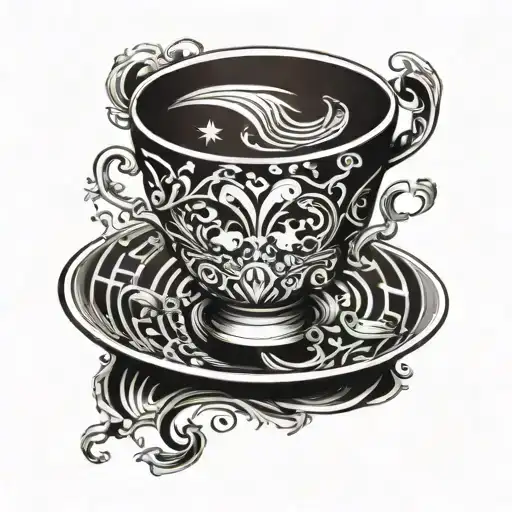 Tempest In A Teacup Watercolor