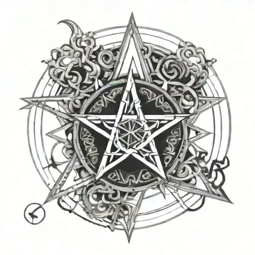 Pentagram And Ring Of Fire