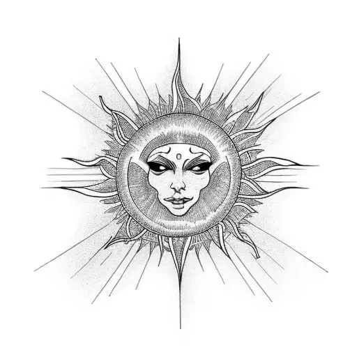 A Back Piece That Depicts The Sun Crashing Down On Society And Rebirth Of New Life