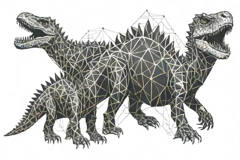 Dinosaur Brother And Sister Outline