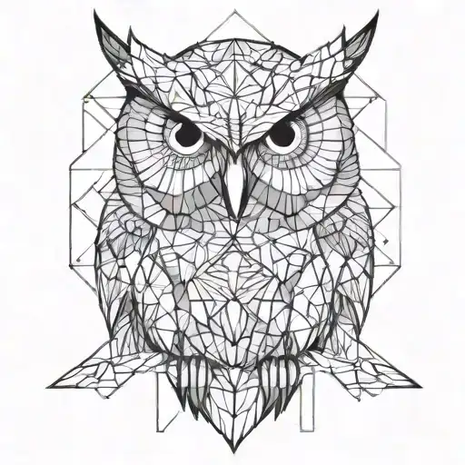 Geometric Owl For Forearm