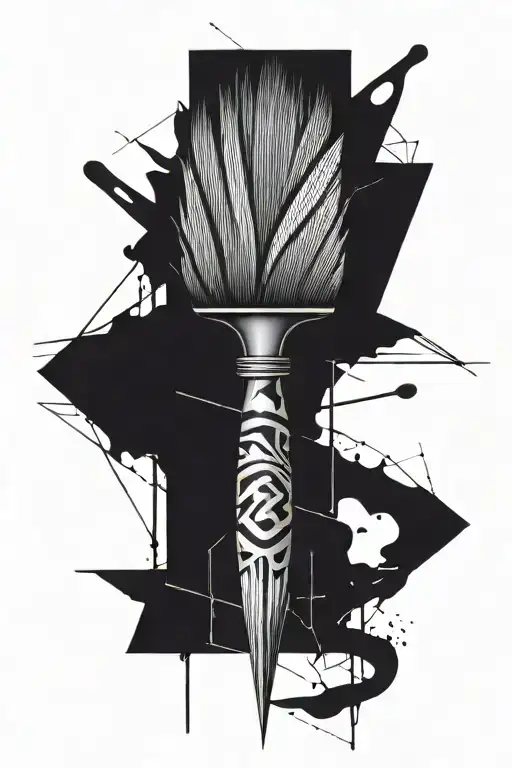 Paint Brush Dark Whimsical
