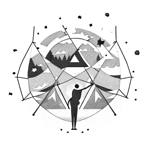 2 People Lying On A Trampoline Pointing At A Shooting Star With The Rocky Mountains In The Back