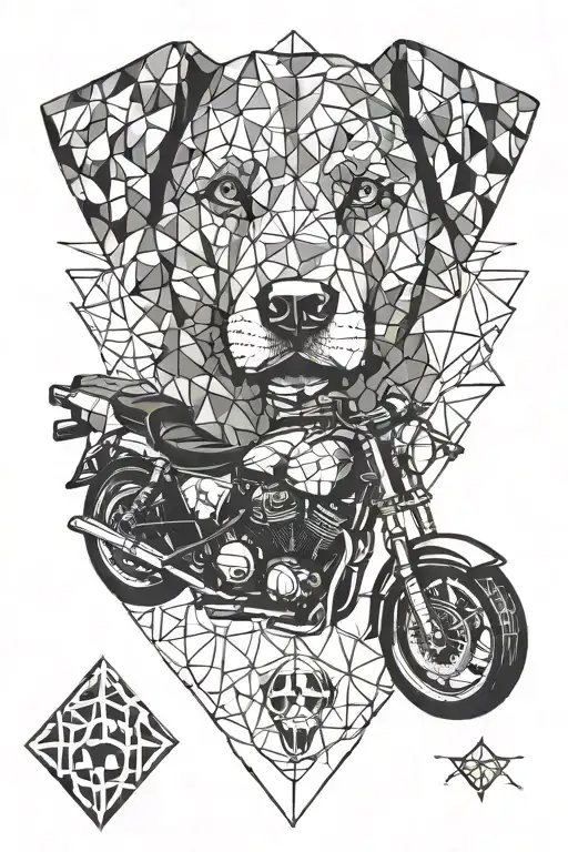 Motorcycle Dog Paw Print