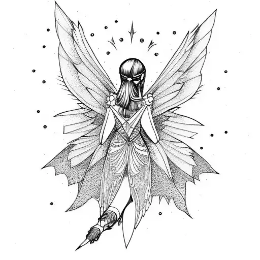 Fairy With Lighting Wings