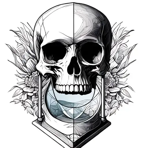 Hourglass And Skull