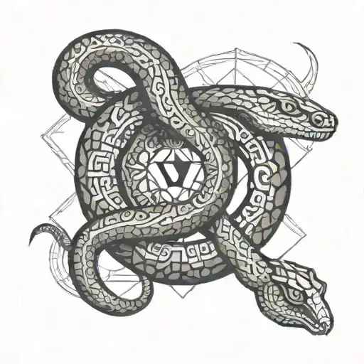 Snake Coiled With Third Eye