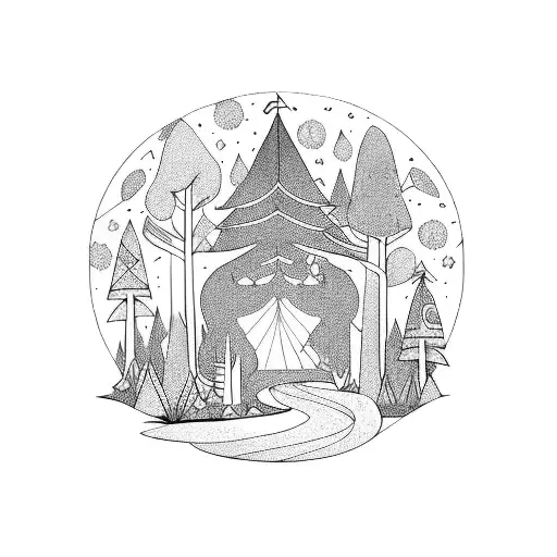 Enchanted Forest With Mystical Creatures