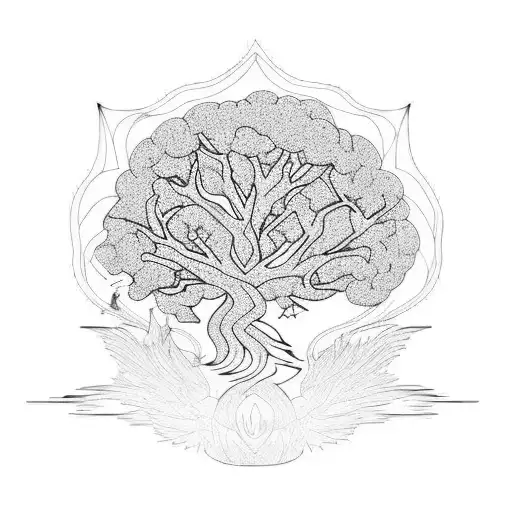 Oak Tree And Phoenix