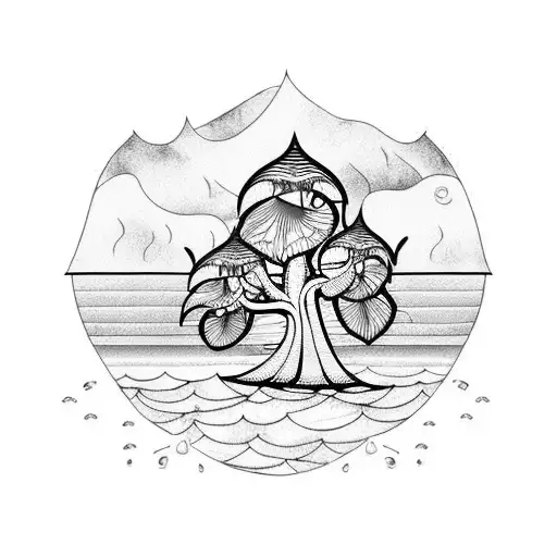 Sea Beach Rainy Season Fish Coconut Tree