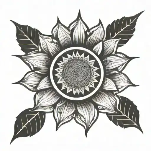 Bright Sun Sunflower Petals With Tear