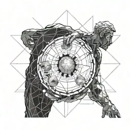 Man Holding The Planet