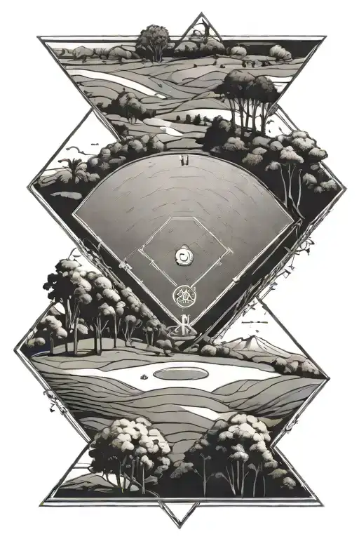 Landscape With A Baseball Diamond
