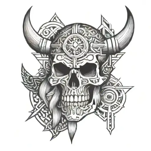 Nordic Viking Skull