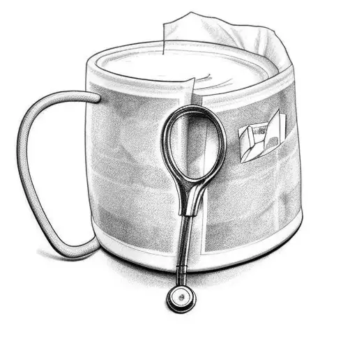 A Stethoscope Intertwined With A Hot Chocolate Mug And A Book