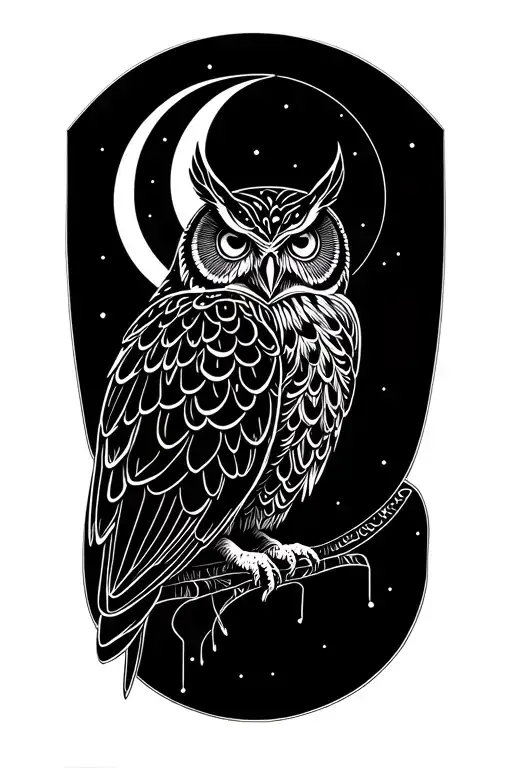 Owl Crescent Moon Galaxy