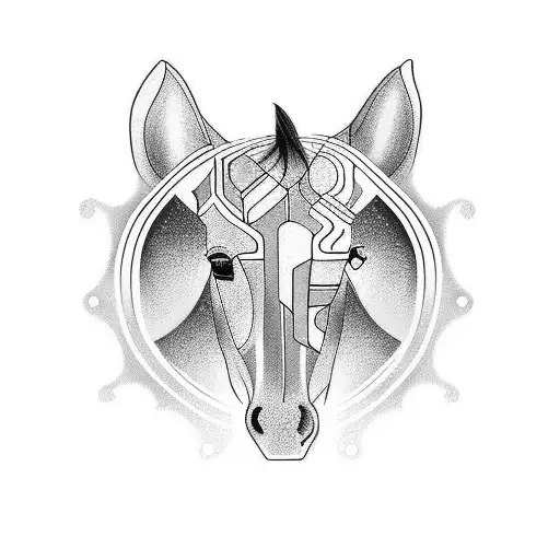 A Tattoo Of A Dalecarlia Horse With A Vibrant Background Representing The Client's Love For Sweden