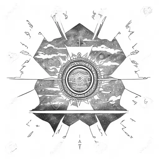 Ancient Stone Sun Sky