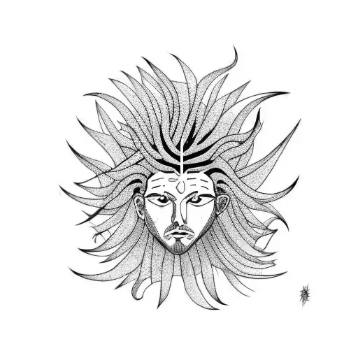 Male Medusa On A Mohawk