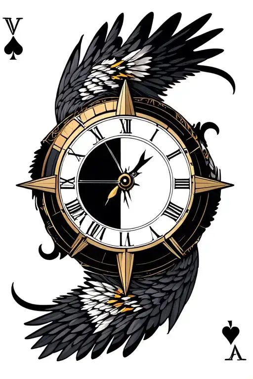 Clock Playing Cards Falcon