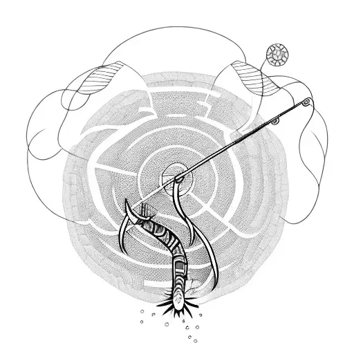 Fishing Hook With Live Worm