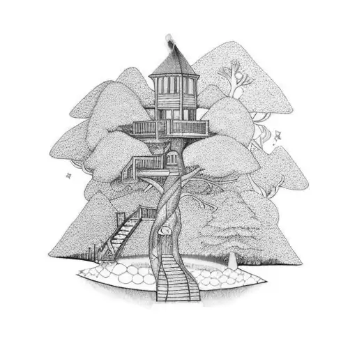 Magical Tree House On A Rainbow