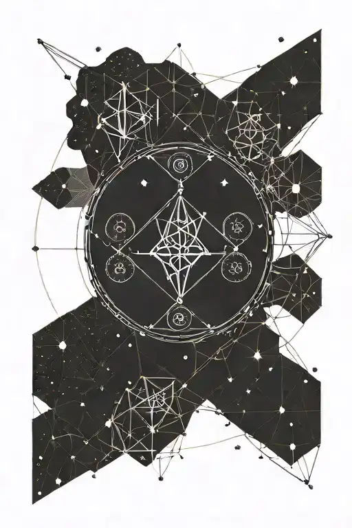 Aquarius And Capricorn Constellation Intertwined