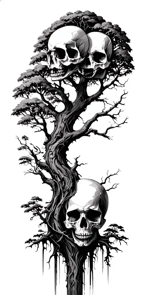 Skull Trees Looking Through Lens
