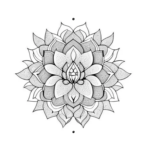Lotus Flower Cerry Blossom Mandala