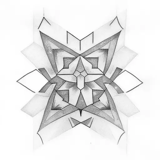 A Tattoo With Text 'Mia' In The Shape Of A Star