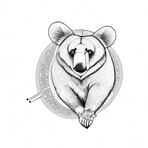 Mouse Connected With Bear