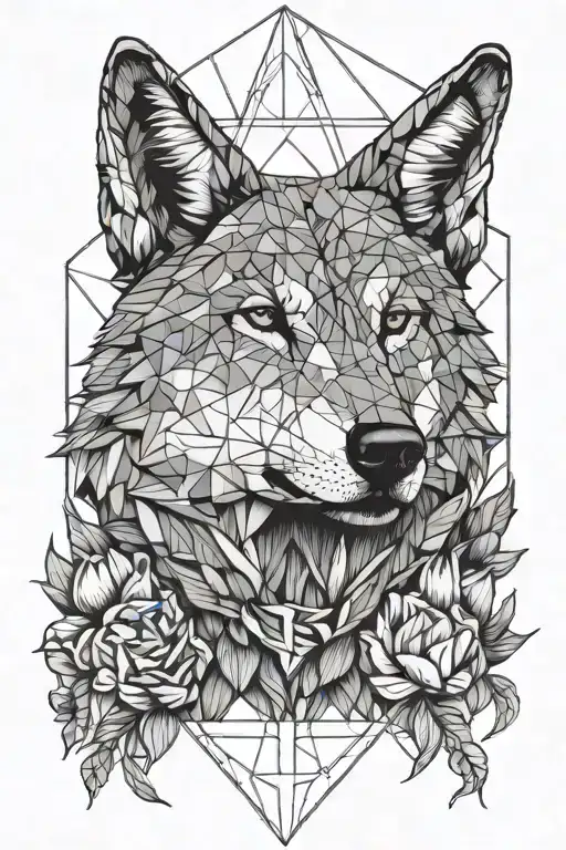 Wolf Howling And A Tulipan