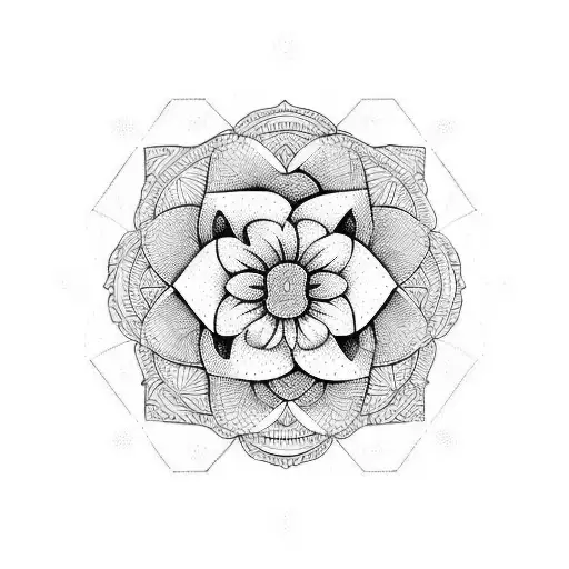 Floral Com Geometria