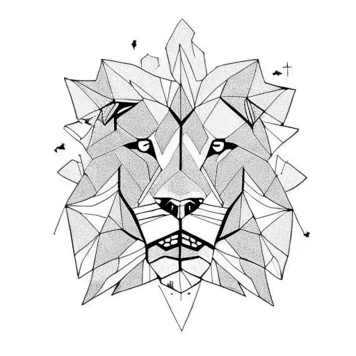 Lion In Fight With A Wolf