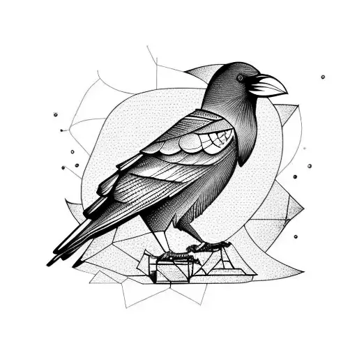 Crow Sitting Badly In A Chair