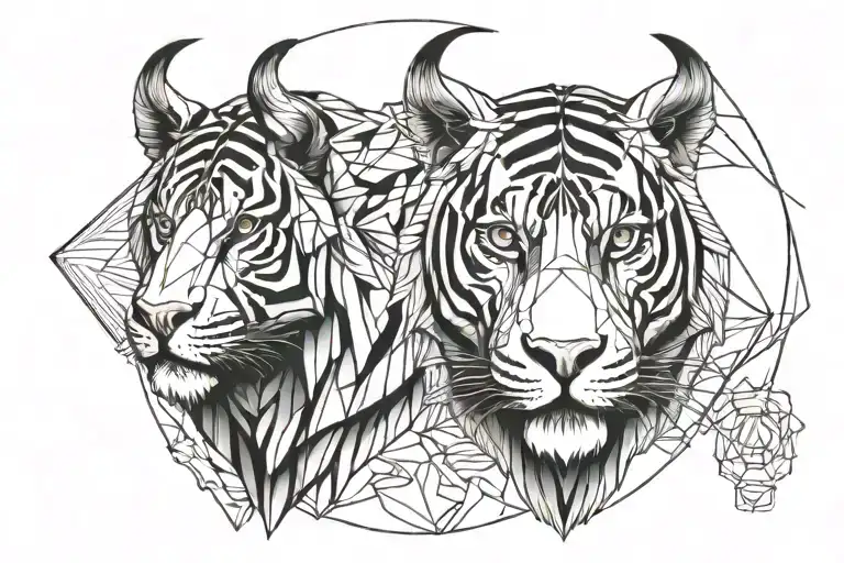 Taurus And Tiger Face