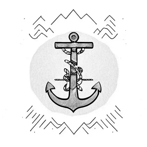 Anchor With 6 Birthdays And Initials