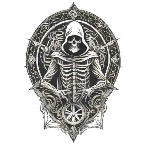 Hour Glass And Grim Reaper