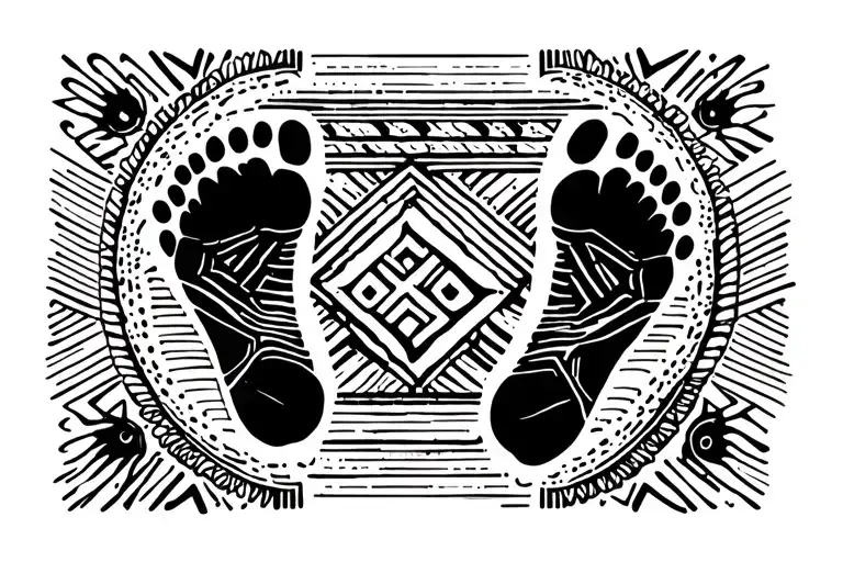 Kids Footprints Forming