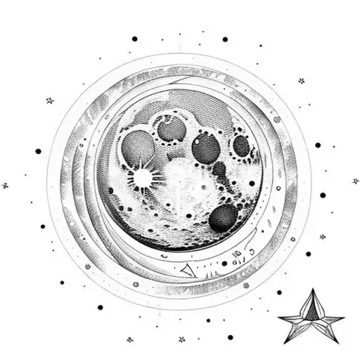 Real Moon With Water Air Night Sky