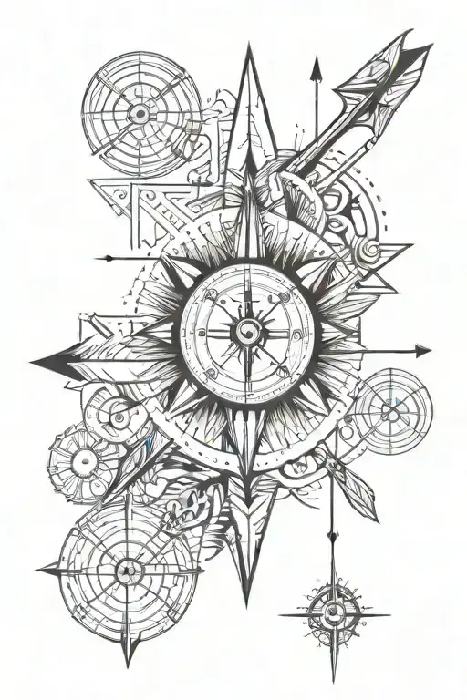 Arrow With Compass