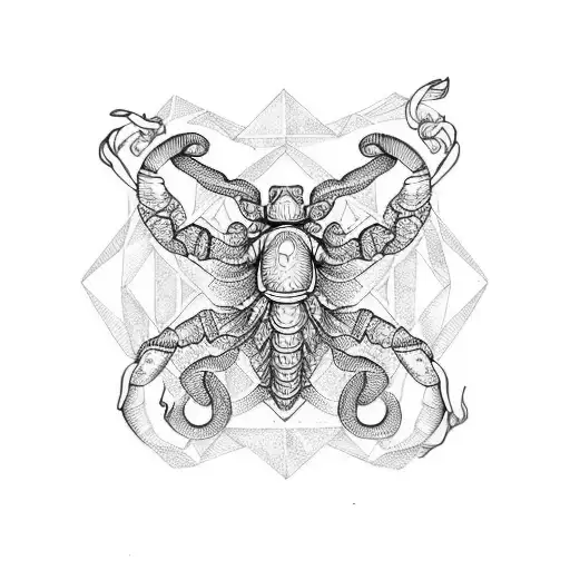 Scorpio And Piscies Constelation Intertwined