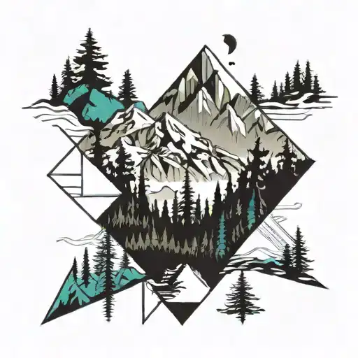 Forest With Mountains