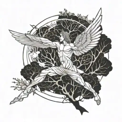 Adam Hands Falling Icarus The Tree Of Life Mythologic Character