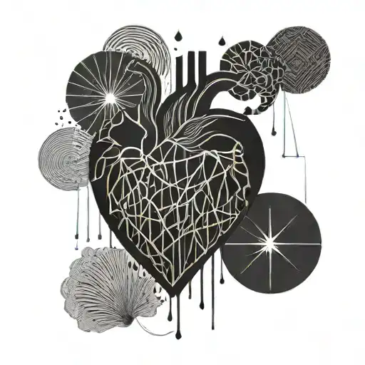 Cloud Pouring Rain Onto A Black Heart Symbolizing Cleansing Of The Heart