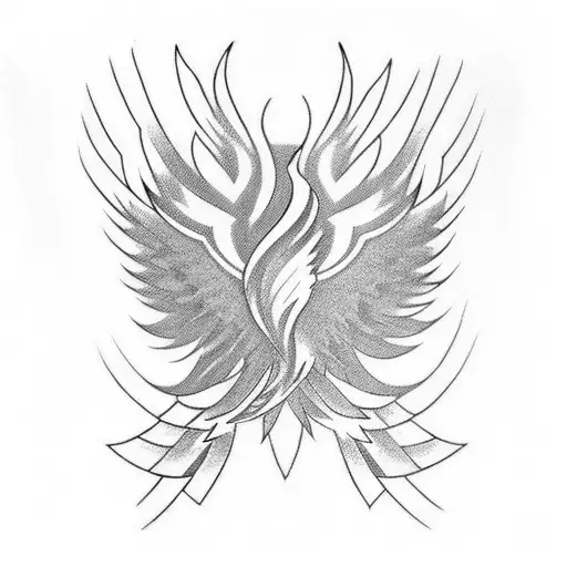 A Reborn Single Phoenix Tattoo On The Hand With Arise Text On Top