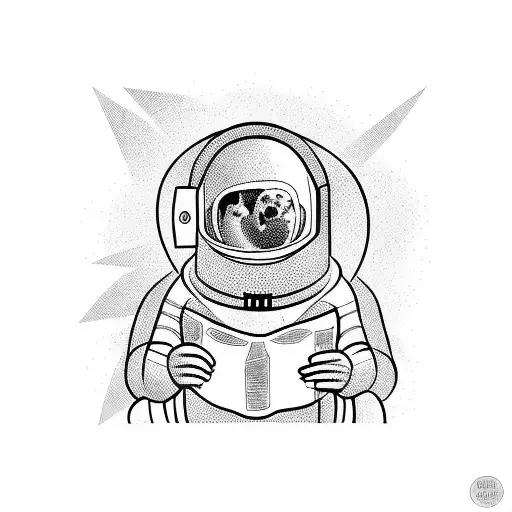 Astronaut Reading The Mail