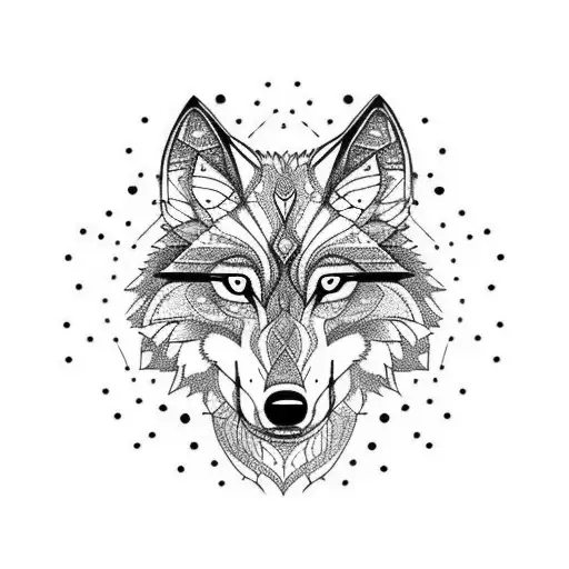 Wolf With Iranian Poem